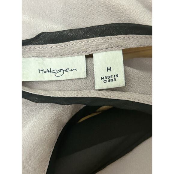 Halogen 100%Silk Sleeveless Blouse Zipper Back Work Office Luxe Sz M - Picture 5 of 6